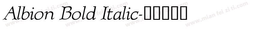 Albion Bold Italic字体转换